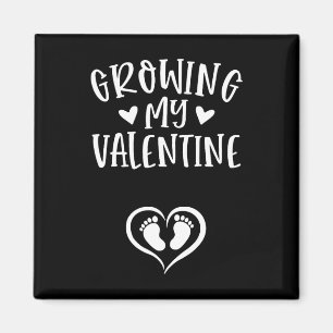 Imán Anuncio de Embarazo de Mi Valentín Creciente