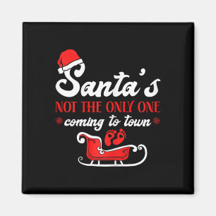 Imán Anuncio de Embarazo en Navidad de Santa's 