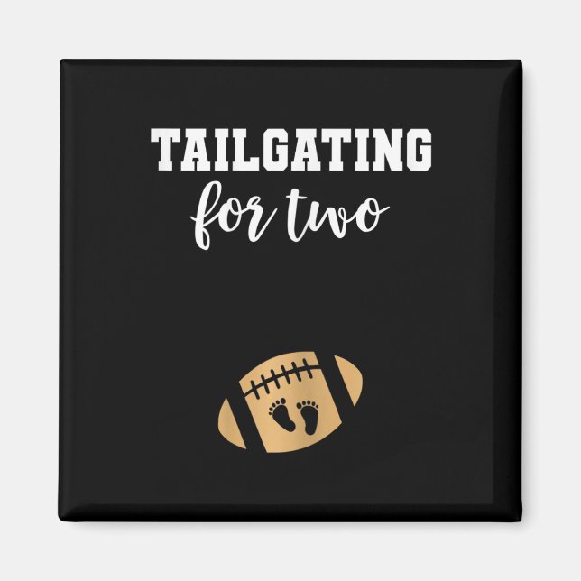 Imán Anuncio de Embarazo en Otoño por Revelación de Pie (Frente)