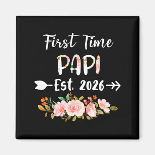 Imán Anuncio de embarazo floral Ft Time Pa Est 2026