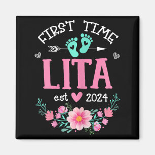 Imán Anuncio de Embarazo Floral Time Lita Est 2024 M