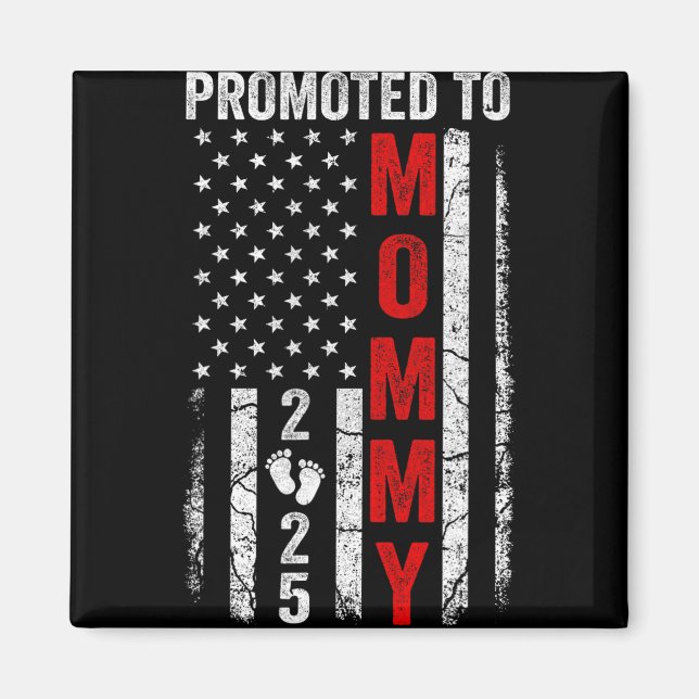 Imán Anuncio de Embarazo Mamá Est 2025 Patriótico Combi (Frente)