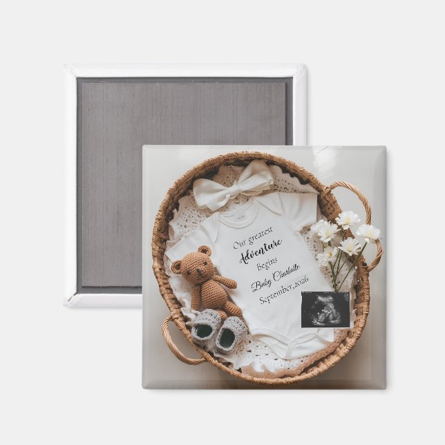 Imán Anuncio de embarazo neutral para todos (Anverso/Reverso)