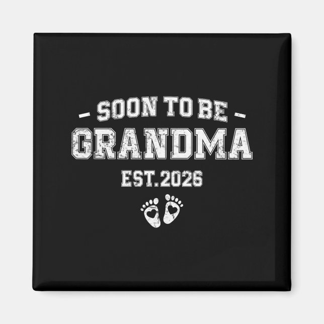 Imán Anuncio de Embarazo Pronto Abuela 2026 (Frente)