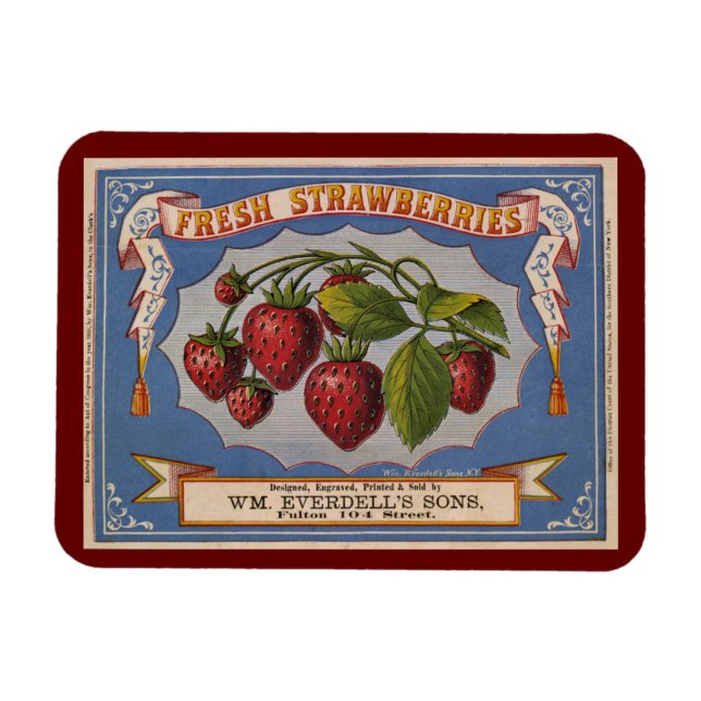 Imán Anuncio de época para frescas frescas cerca de 186 (Horizontal)