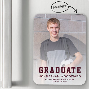 Imán Anuncio de graduación de foto de la promoción de 2
