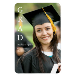 Imán Anuncio de Graduación Nombre Escuela Personalizabl