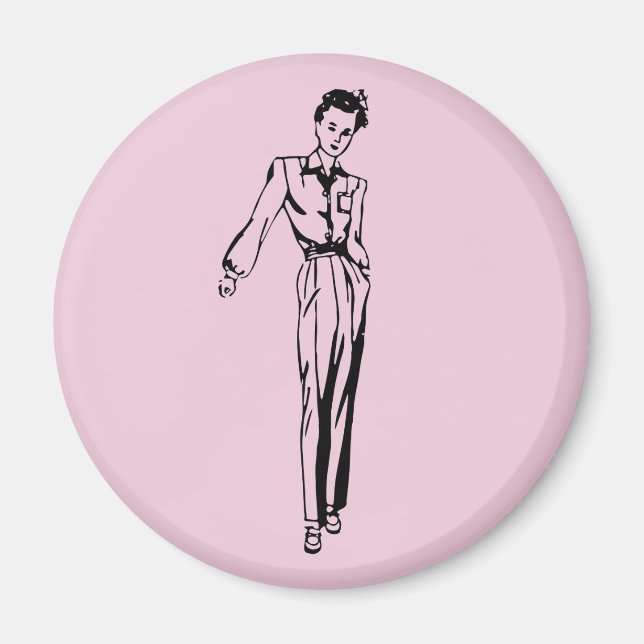 Imán Anuncio de las damas de 1942 (Frente)