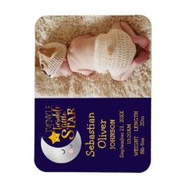 Imán Anuncio de nacimiento de la foto de Twinkle Little