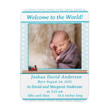 Anuncio de nacimiento de niño bebé de raza-azul co