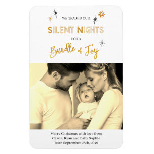 Imán Anuncio de Nacimiento en Navidad Noches Silenciosa