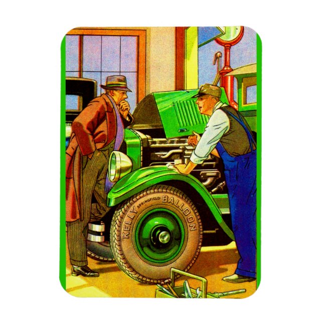 Imán Anuncio de neumáticos en globo de Kelly Springfiel (Vertical)