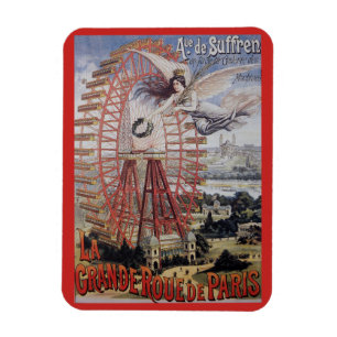 Imán Anuncio de noria de París vintage