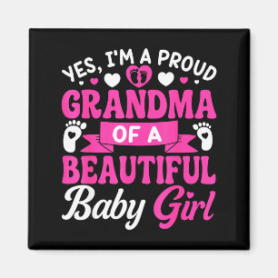 Imán Anuncio de nuevo bebé 1ra vez orgullosa abuela niñ