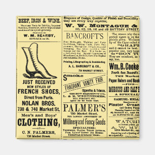Imán Anuncio de periódico del zapato