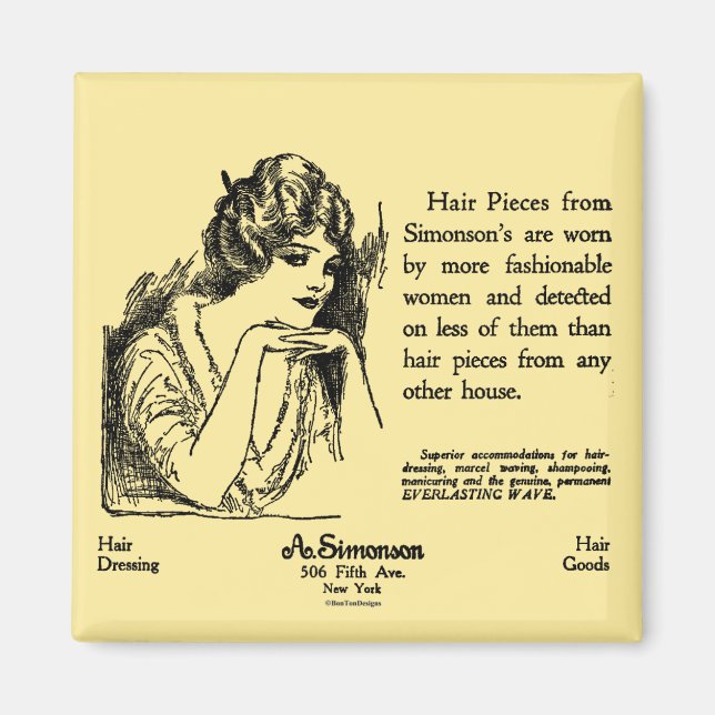 Imán Anuncio de periódico Hair Care (Frente)