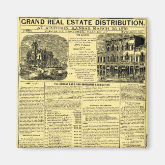 Imán Anuncio de periódico inmobiliario de Kansas
