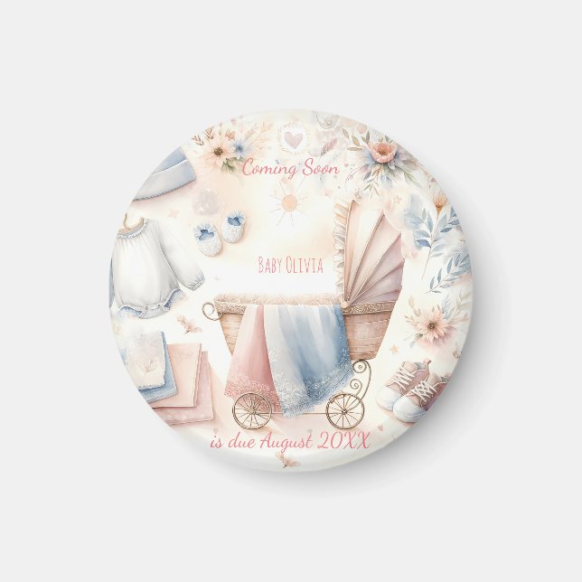 Imán Anuncio de próximo lanzamiento adorable Invitación (Frente)