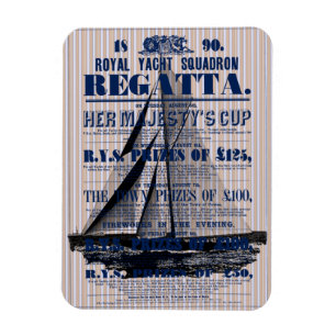 Imán Anuncio de Regatta de Yate Vintage