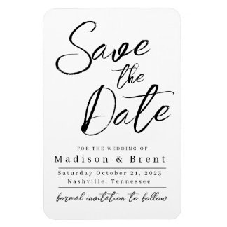 Imán Anuncio de un Boda mimmalí simple sin foto