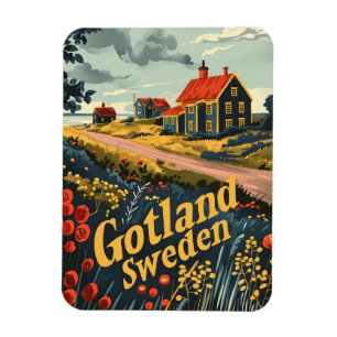Imán Anuncio de viaje de Gotland Suecia
