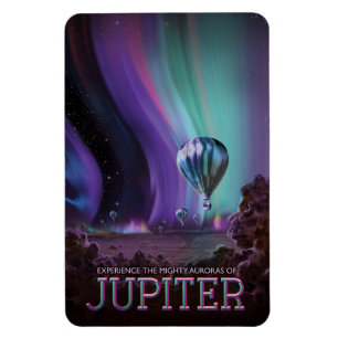Imán Anuncio de viajes de Ciencia Ficción, Planet Jupit