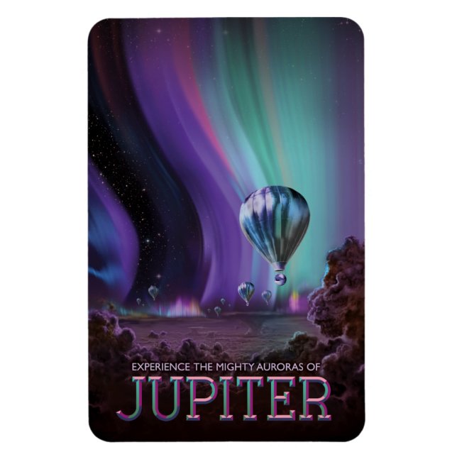 Imán Anuncio de viajes de Ciencia Ficción, Planet Jupit (Vertical)