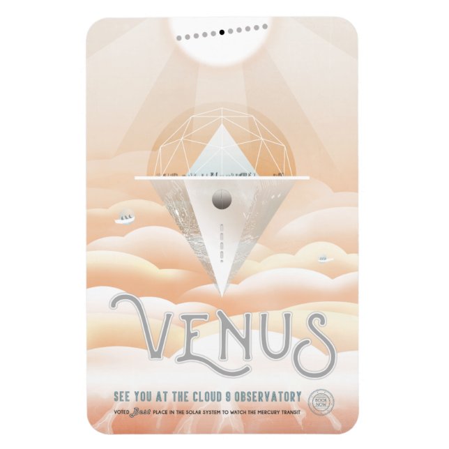 Imán Anuncio de viajes de ciencia ficción, Planet Venus (Vertical)