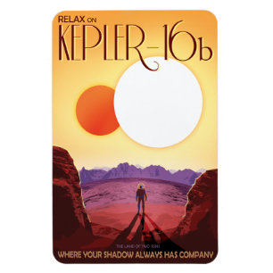 Imán Anuncio de viajes de Sci-Fi, Planet Kepler-16b