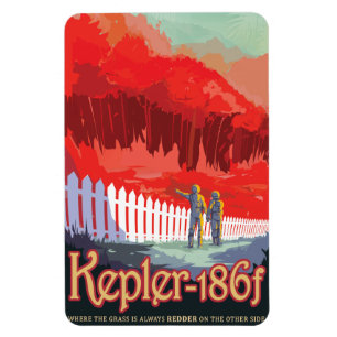 Imán Anuncio de viajes de Sci-Fi, Planet Kepler-186f