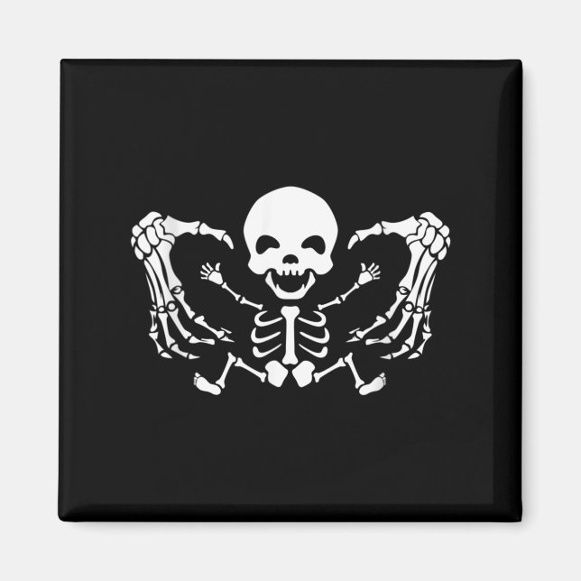 Imán Anuncio divertido de embarazo de Halloween bebé (Frente)