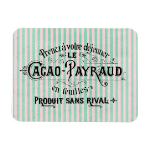 Imán Anuncio francés vintage en polvo de cacao