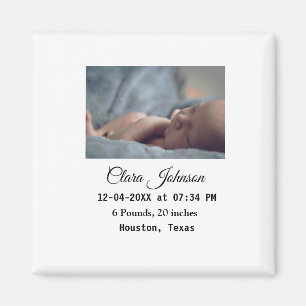 Imán Anuncios de nacimiento agregar datos de fecha de f