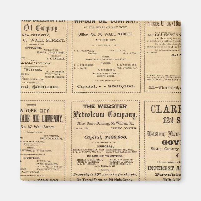 Imán Anuncios de petróleo (Frente)