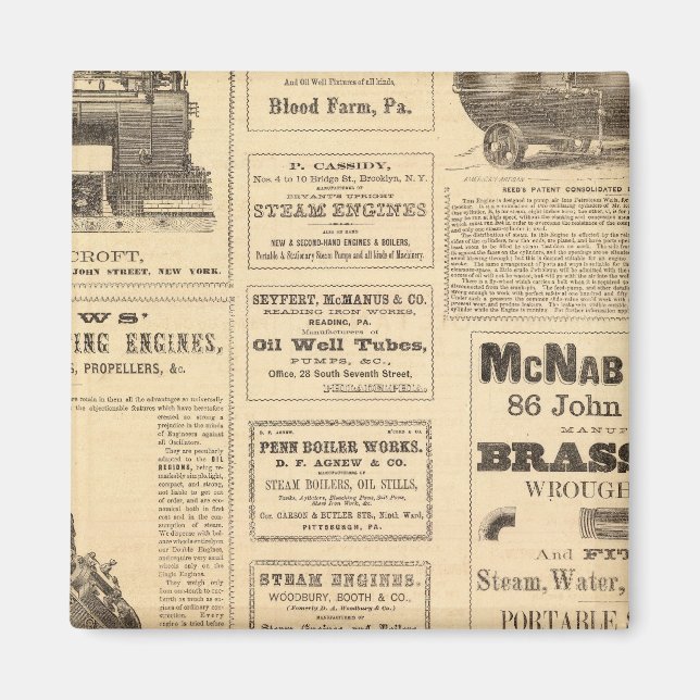 Imán Anuncios petroleros de Nueva York (Frente)