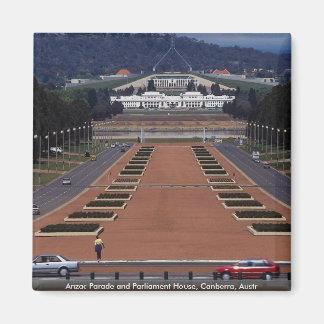 Imán Anzac Parade and Parliament House, Canberra, Austr