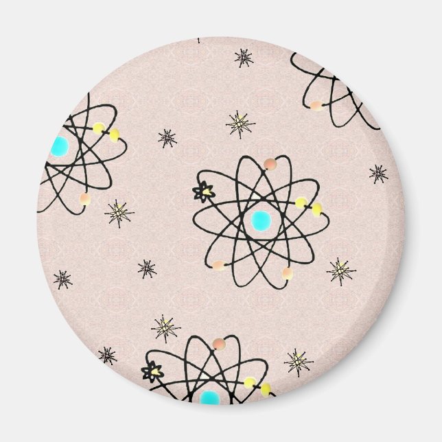 Imán Aparatos y regalos de impresión atómica Retro 50 (Frente)