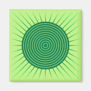 Imán Aparición geométrica moderna: verde esmeralda y ca
