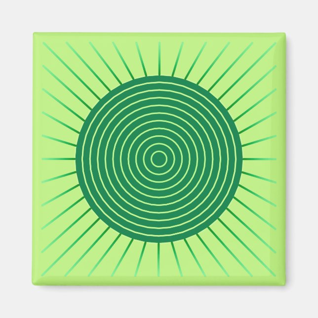 Imán Aparición geométrica moderna: verde esmeralda y ca (Frente)