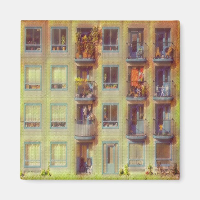 Imán Apartado de ventanas azules (Frente)