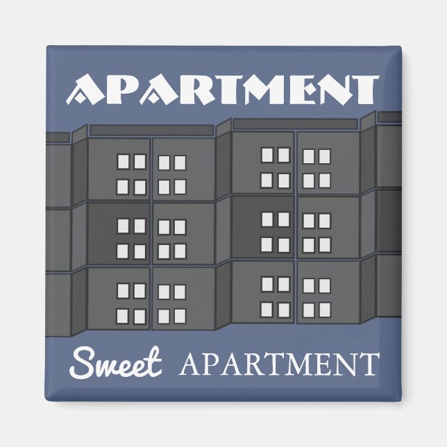 Imán "Apartment Sweet Apartment" (Frente)