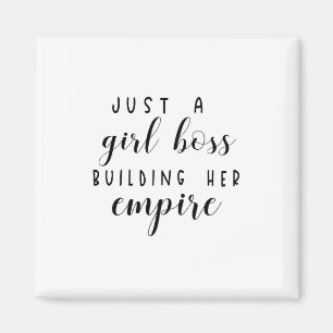 Imán Apenas un jefe del chica que construye su imperio