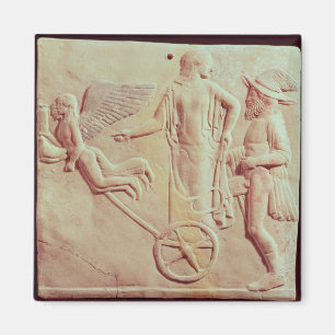 Imán Aphrodite y Hermes que montan en un carro