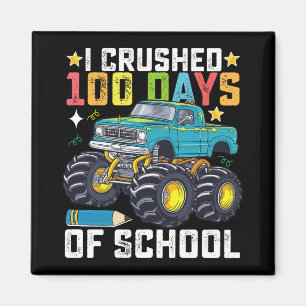 Imán Aplasté 100 Días De Camión Monstruo De La Escuela