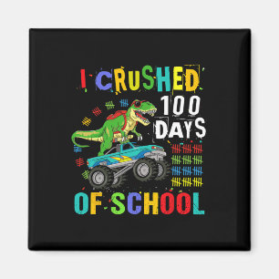 Imán Aplasté 100 días de dinosaurio monstruo camión esc