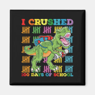 Imán Aplasté 100 Días De Escuela Para Rex Dinosaur