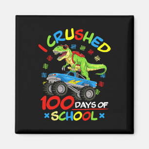Imán Aplasté 100 Días De Monstruo Escolar Para Niños
