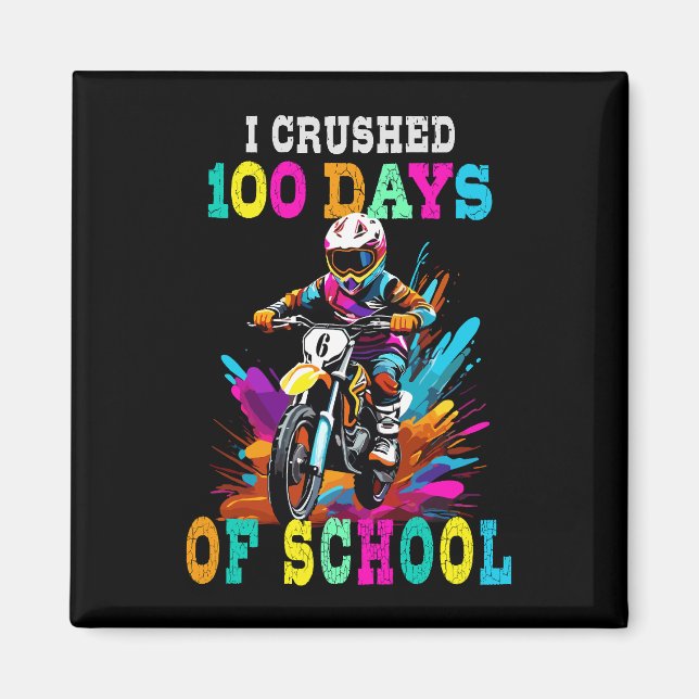 Imán Aplasté 100 días del colegio Motocross (Frente)