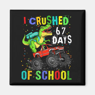 Imán Aplasté 67 Días De Escuela Divertido Seis Siete Me