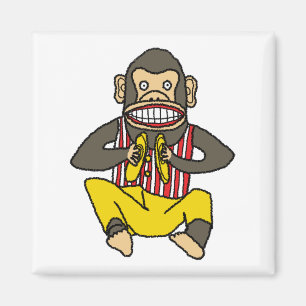 Imán Aplaudiendo al mono, el juguete vintage Winup